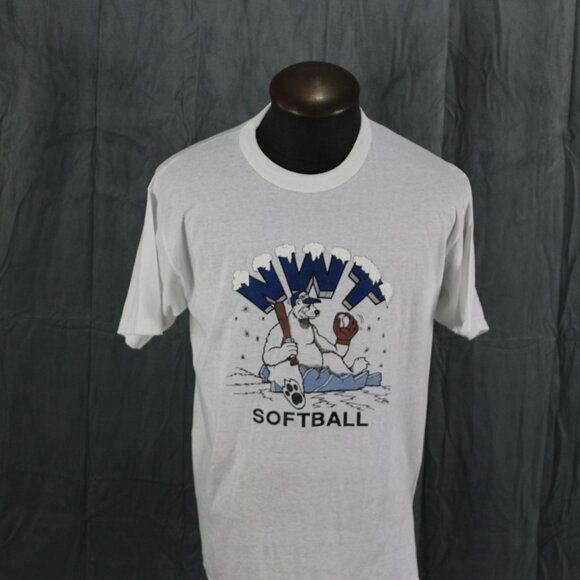 Vintage Graphic T-shirt - North West Territories Softball - Men's Large - Picture 3 of 7